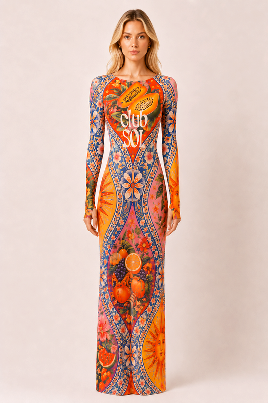 Club Sol Print Dress
